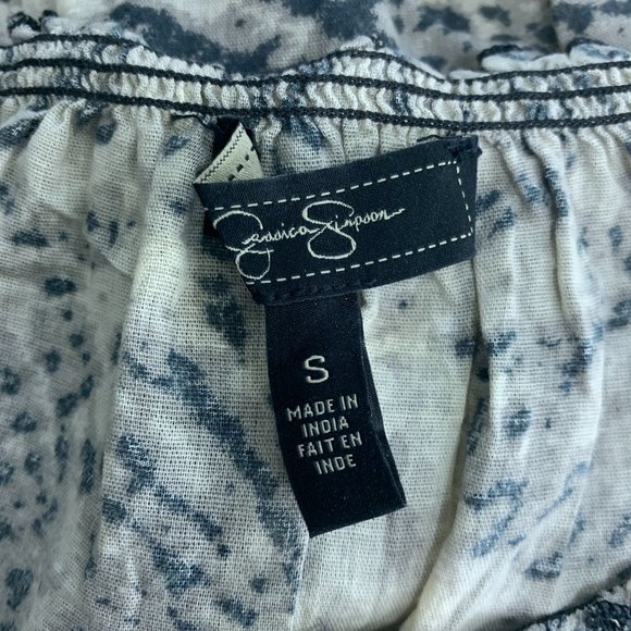 Jessica Simpson Small Blouse San Pablo Tassel Boho Black Lace Party - Picture 4 of 6